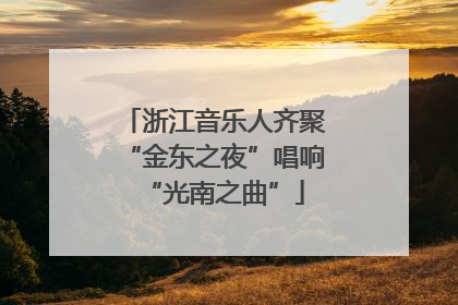 浙江音乐人齐聚“金东之夜”唱响“光南之曲”
