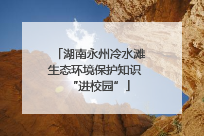 湖南永州冷水滩生态环境保护知识“进校园”