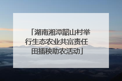 湖南湘潭韶山村举行生态农业共富责任田插秧助农活动