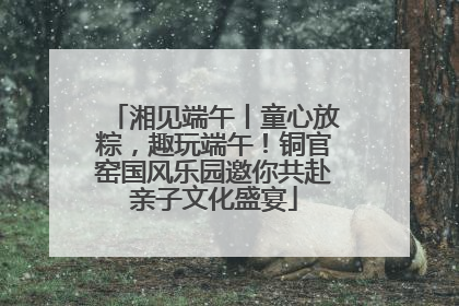 湘见端午丨童心放粽，趣玩端午！铜官窑国风乐园邀你共赴亲子文化盛宴