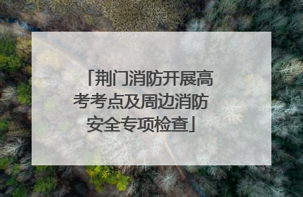 荆门消防开展高考考点及周边消防安全专项检查