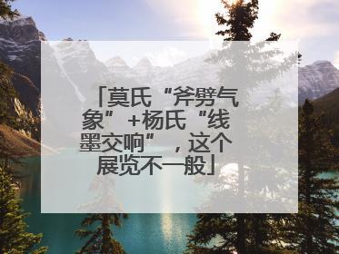 莫氏“斧劈气象”+杨氏“线墨交响”，这个展览不一般