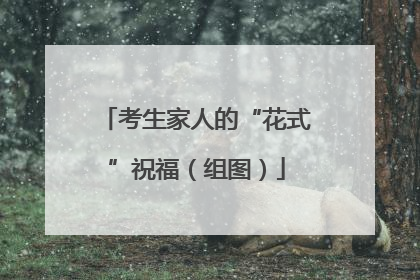 考生家人的“花式”祝福（组图）