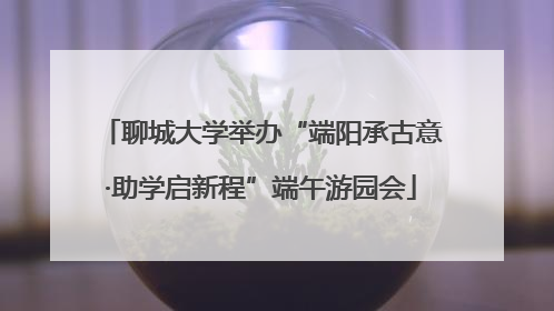 聊城大学举办“端阳承古意·助学启新程”端午游园会