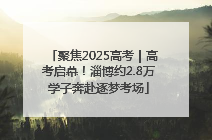 聚焦2025高考｜高考启幕！淄博约2.8万学子奔赴逐梦考场