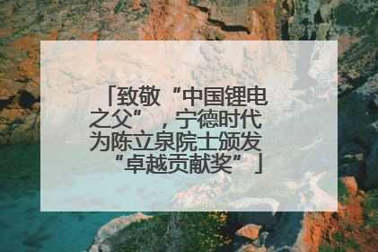 致敬“中国锂电之父”，宁德时代为陈立泉院士颁发“卓越贡献奖”