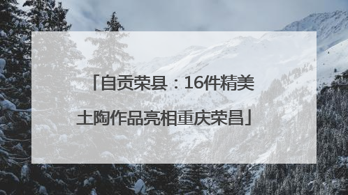 自贡荣县：16件精美土陶作品亮相重庆荣昌