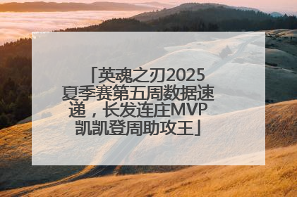 英魂之刃2025夏季赛第五周数据速递，长发连庄MVP凯凯登周助攻王