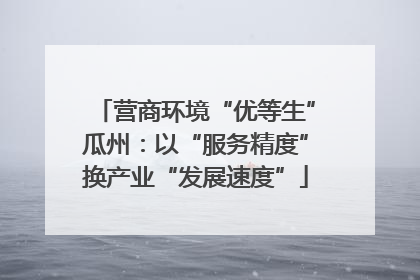 营商环境“优等生”瓜州：以“服务精度”换产业“发展速度”