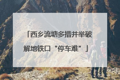 西乡流塘多措并举破解地铁口“停车难”