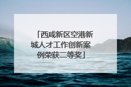 西咸新区空港新城人才工作创新案例荣获二等奖