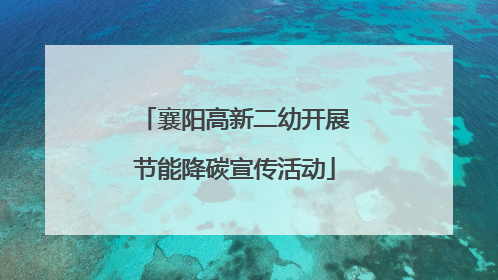 襄阳高新二幼开展节能降碳宣传活动