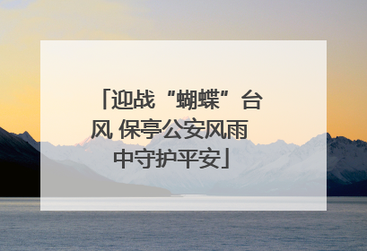 迎战“蝴蝶”台风 保亭公安风雨中守护平安