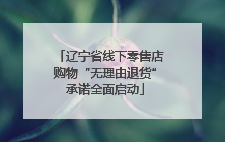 辽宁省线下零售店购物“无理由退货”承诺全面启动