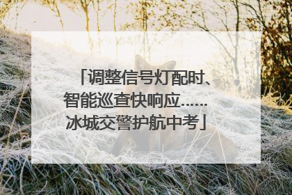 调整信号灯配时、智能巡查快响应……冰城交警护航中考