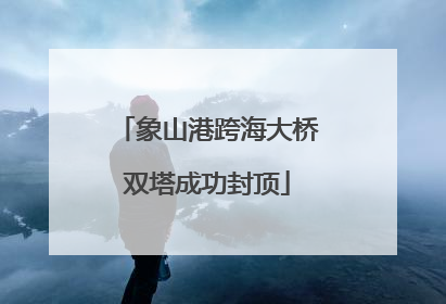 象山港跨海大桥双塔成功封顶