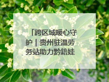 跨区域暖心守护｜贵州驻温劳务站助力黔籍娃入学无忧