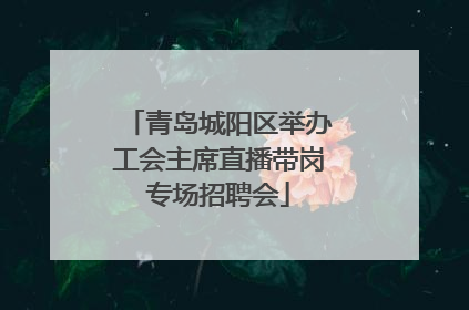 青岛城阳区举办工会主席直播带岗专场招聘会