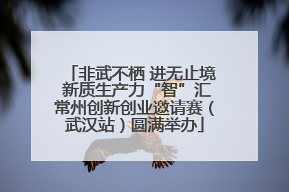 非武不栖 进无止境 新质生产力“智”汇常州创新创业邀请赛（武汉站）圆满举办