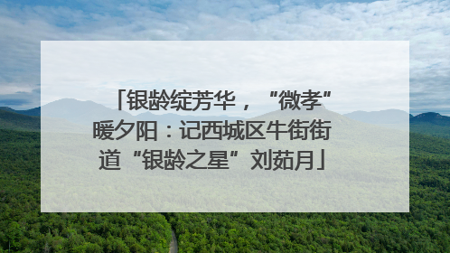 银龄绽芳华，“微孝”暖夕阳：记西城区牛街街道“银龄之星”刘茹月
