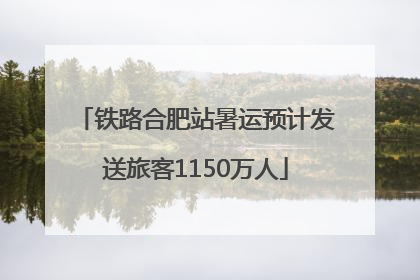 铁路合肥站暑运预计发送旅客1150万人
