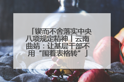 锲而不舍落实中央八项规定精神丨云南曲靖：让基层干部不用“围着表格转”