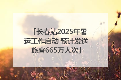 长春站2025年暑运工作启动 预计发送旅客665万人次