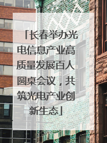 长春举办光电信息产业高质量发展百人圆桌会议，共筑光电产业创新生态