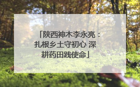 陕西神木李永亮：扎根乡土守初心 深耕药田践使命