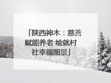 陕西神木：慈善赋能养老 绘就村社幸福图景