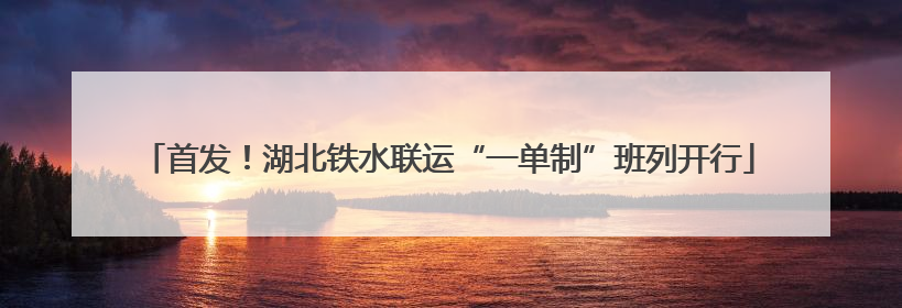 首发！湖北铁水联运“一单制”班列开行