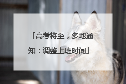 高考将至，多地通知：调整上班时间