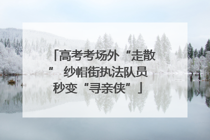 高考考场外“走散” 纱帽街执法队员秒变“寻亲侠”