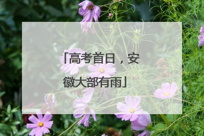 高考首日，安徽大部有雨