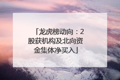 龙虎榜动向：2股获机构及北向资金集体净买入