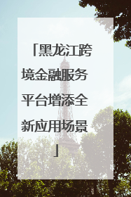 黑龙江跨境金融服务平台增添全新应用场景
