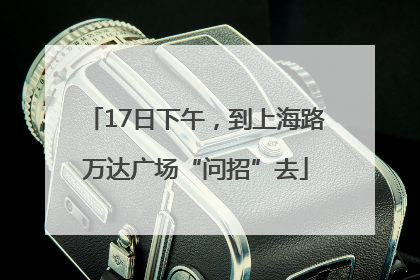 17日下午，到上海路万达广场“问招”去