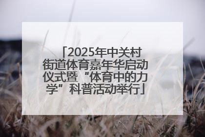 2025年中关村街道体育嘉年华启动仪式暨“体育中的力学”科普活动举行