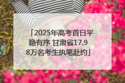 2025年高考首日平稳有序 甘肃省17.98万名考生执笔赴约