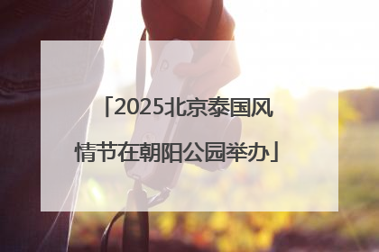 2025北京泰国风情节在朝阳公园举办
