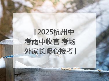 2025杭州中考雨中收官 考场外家长暖心接考