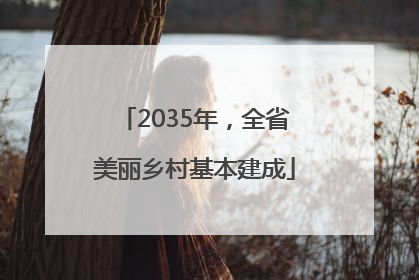 2035年，全省美丽乡村基本建成