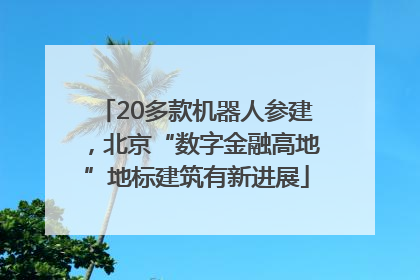 20多款机器人参建，北京“数字金融高地”地标建筑有新进展