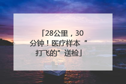 28公里，30分钟！医疗样本“打飞的”送检
