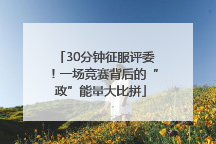 30分钟征服评委！一场竞赛背后的“政”能量大比拼